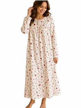 Aria Collection Cardinal‎ Plush Nightgown Size Small NWOT